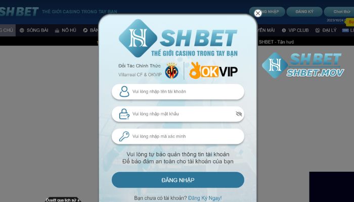 Điều khoản dịch vụ về tài khoản SHBet